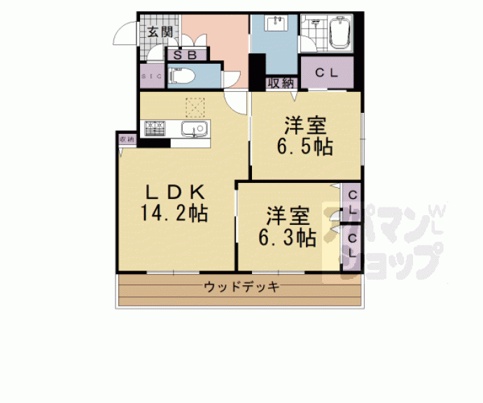 【グランコート北浦】間取