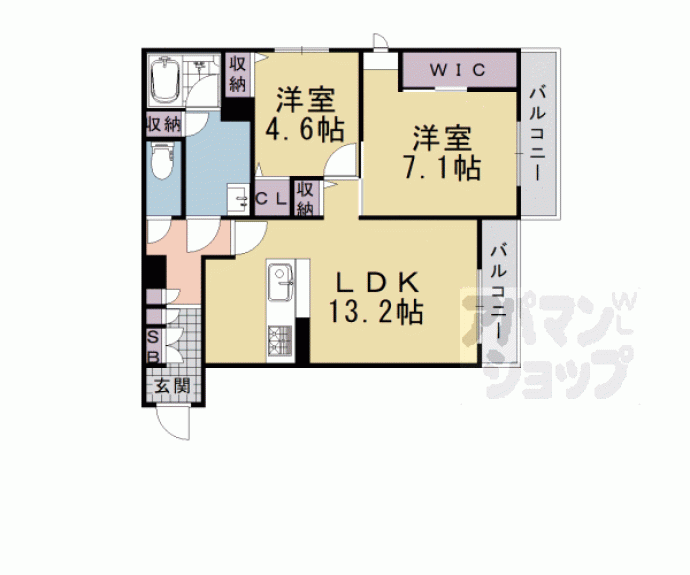 【グランコート北浦】間取