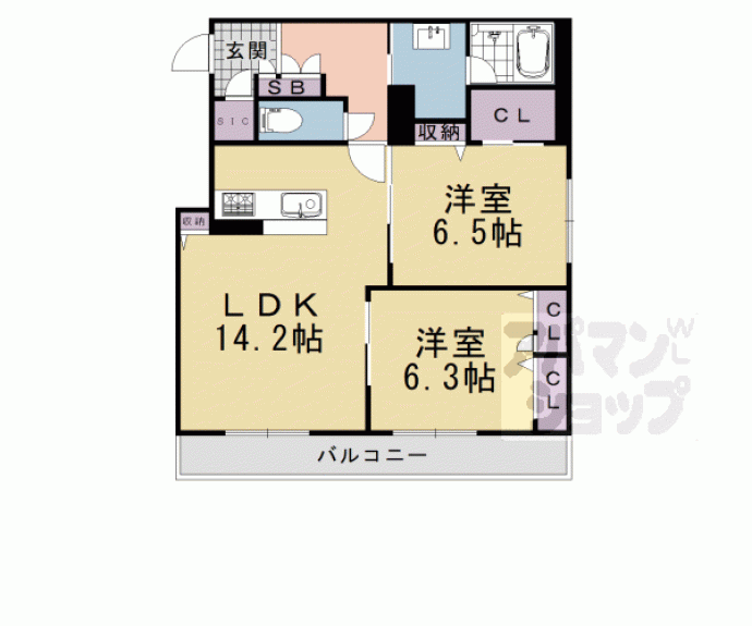 【グランコート北浦】間取