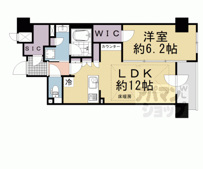 【ファインレジデンス烏丸五条】間取