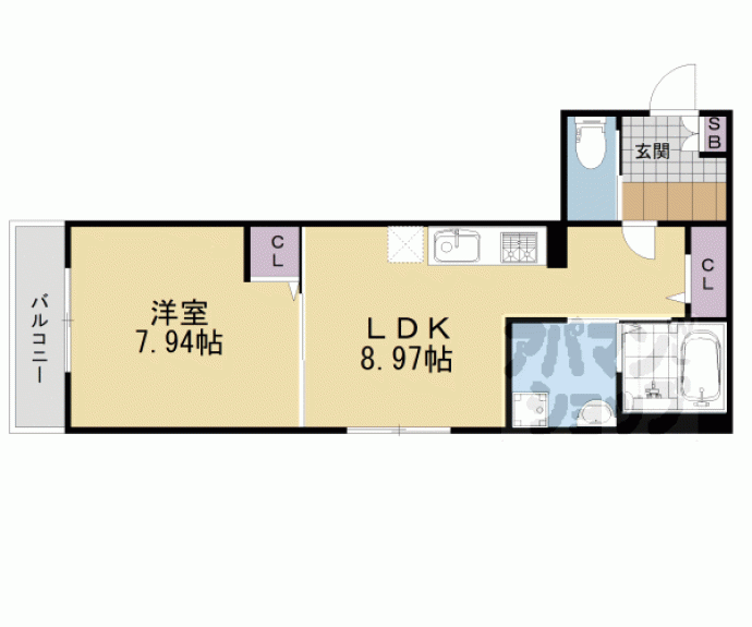 【ＫＴＩレジデンス伊勢田】間取