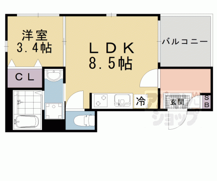 【Ｌ　Ｈｉｒｏｎｄｅｌｌｅ】間取