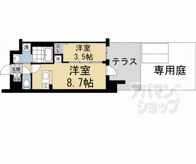 【アクアプレイス京都千本丸太町】間取