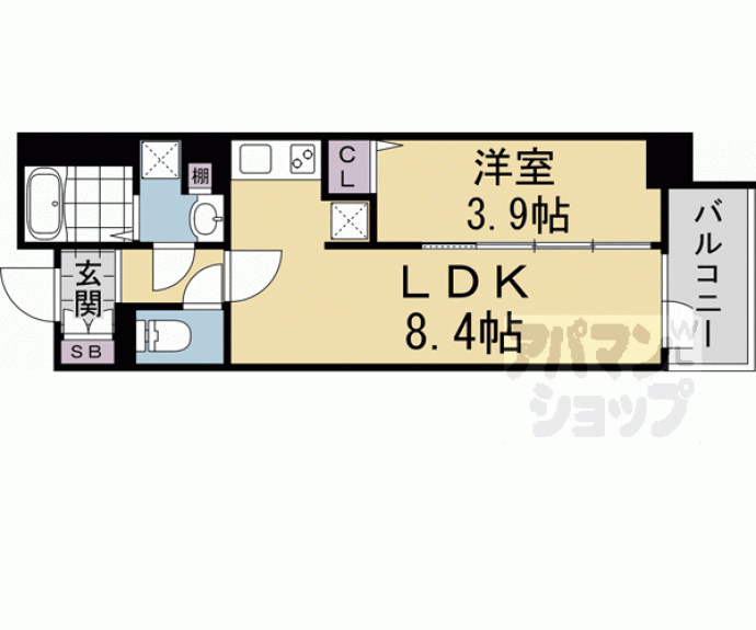 【アクアプレイス京都千本丸太町】間取