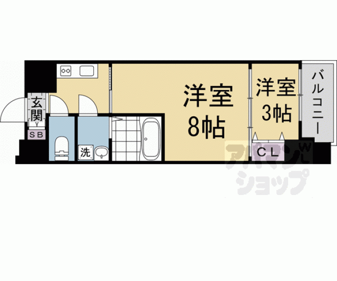 【アクアプレイス京都千本丸太町】間取