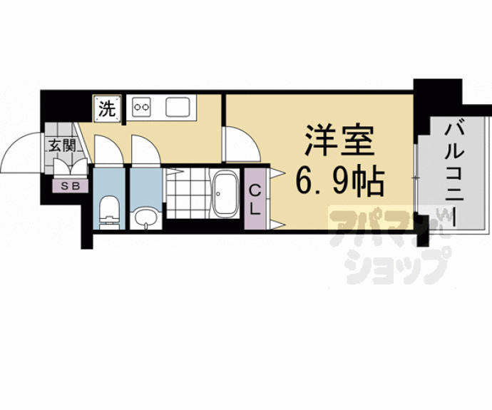 【アクアプレイス京都千本丸太町】間取