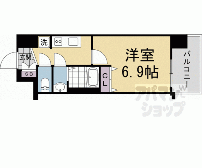 【アクアプレイス京都千本丸太町】間取