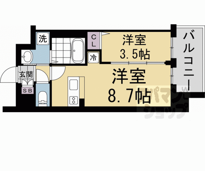 【アクアプレイス京都千本丸太町】間取