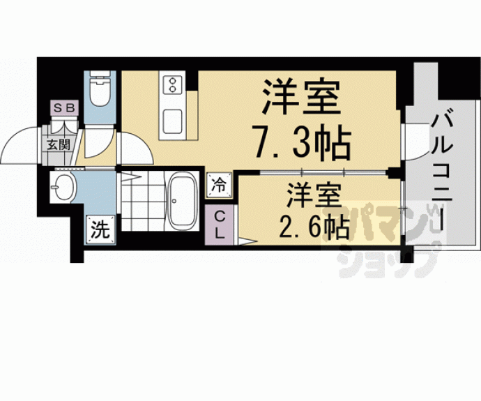 【アクアプレイス京都千本丸太町】間取