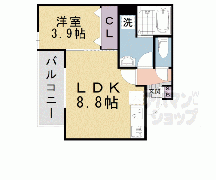 【仮称)ジーメゾン山科エルヴァ】間取