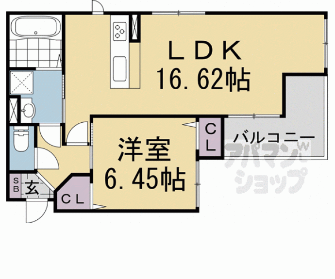 【ラルーチェ聖護院】間取