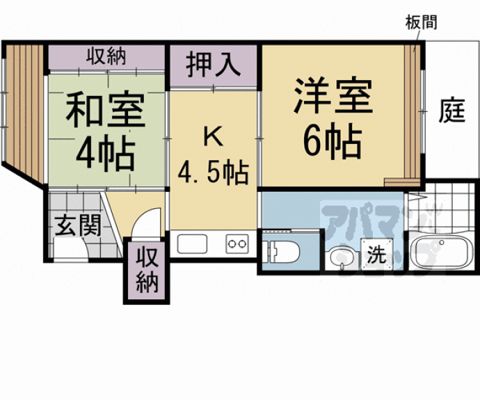 【出水土屋町貸家】間取
