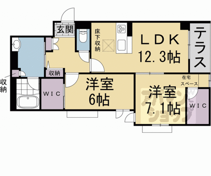 【シャーメゾン三条東山】間取