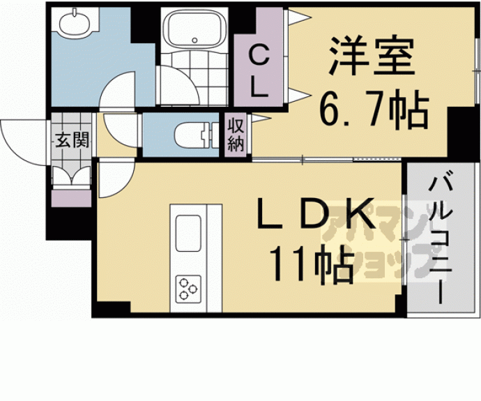 【シャーメゾン三条東山】間取
