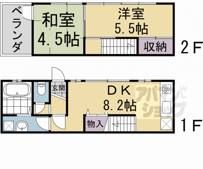 【御池橘町貸家】間取
