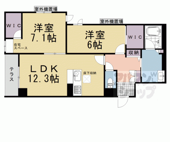 【シャーメゾン三条東山】間取