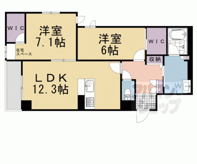【シャーメゾン三条東山】間取