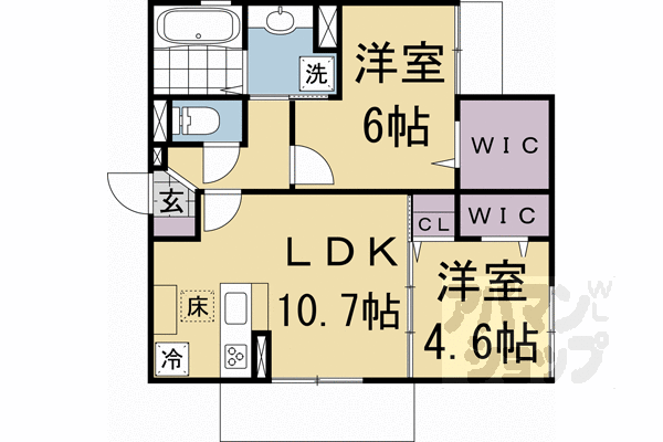 【エスポアメゾン烏丸北大路】間取