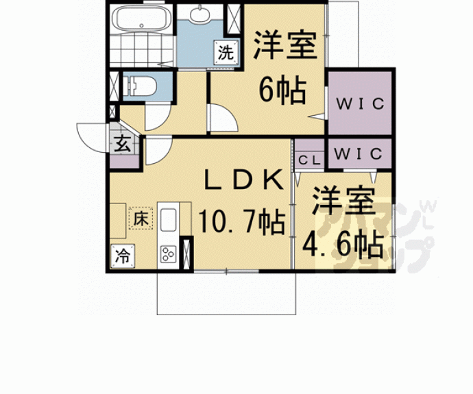 【エスポワメゾン烏丸北大路】間取