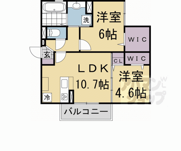 【エスポワメゾン烏丸北大路】間取