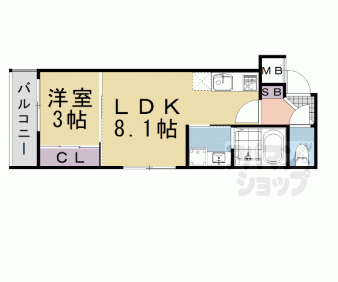 【アドバンスコート四条堀川】間取