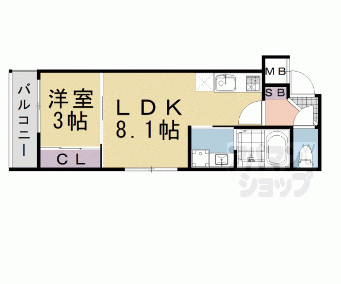 【アドバンスコート四条堀川】間取