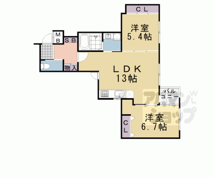 【アドバンスコート四条堀川】間取
