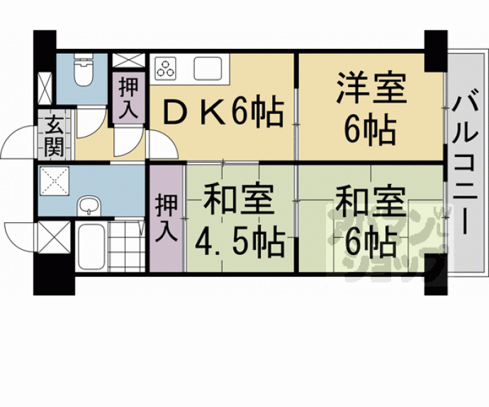 【向陽セントラルハイツ】間取