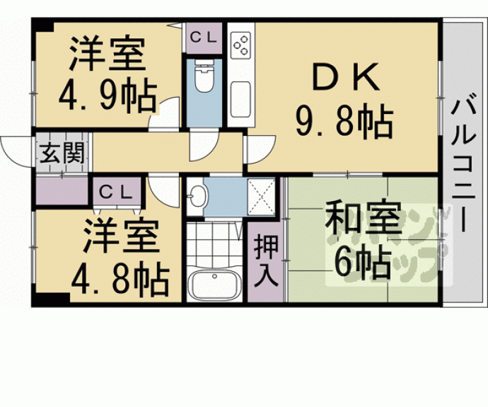 【ルネ西大路】間取