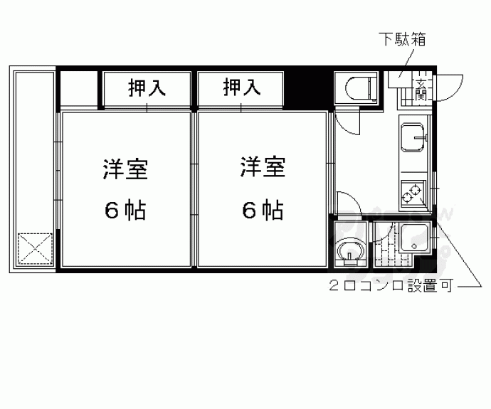 【小笹マンション】間取