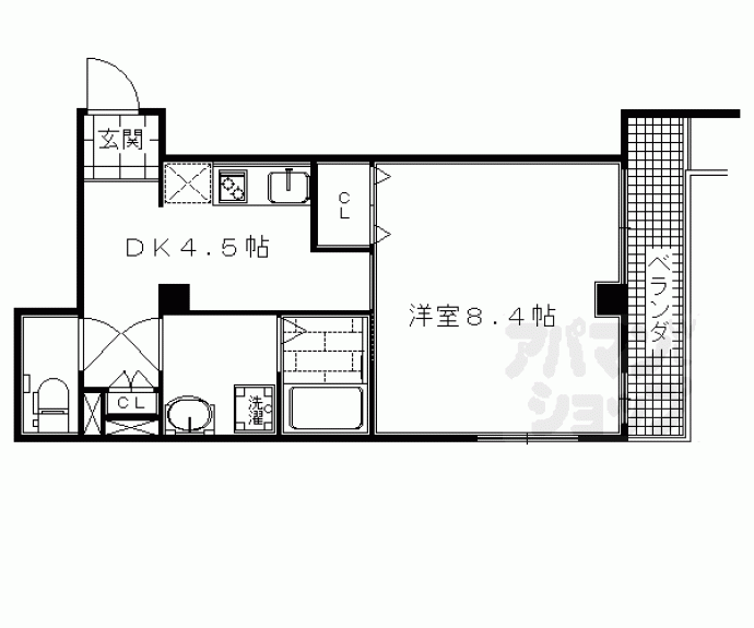【グランデ西五条】間取