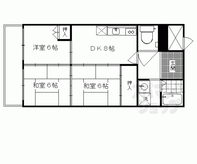 【シャトー嵐望】間取