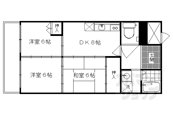 【シャトー嵐望】間取
