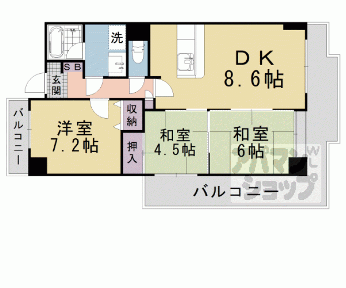 【レークサイド佐倉マンション】間取