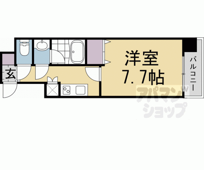 【Ｏｒｃｈｉｄ　Ｃｏｕｒｔ四条大宮】間取