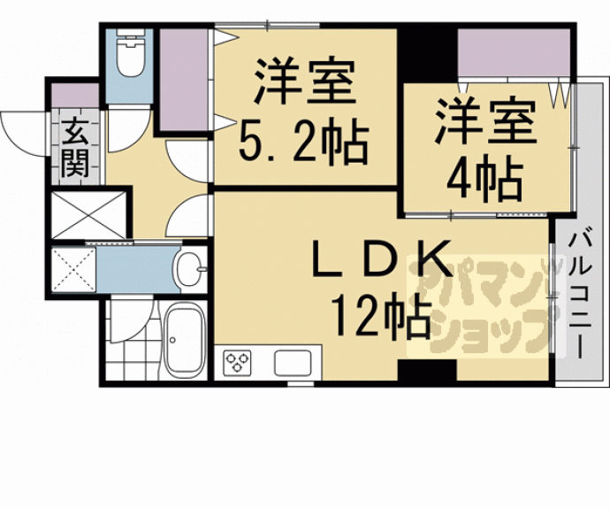【Ｏｒｃｈｉｄ　Ｃｏｕｒｔ四条大宮】間取
