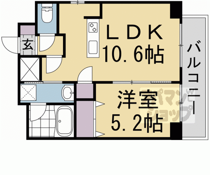 【Ｏｒｃｈｉｄ　Ｃｏｕｒｔ四条大宮】間取
