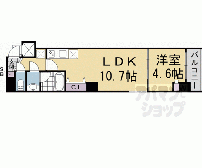 【Ｏｒｃｈｉｄ　Ｃｏｕｒｔ四条大宮】間取