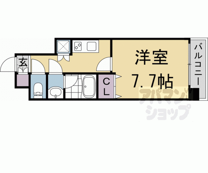 【Ｏｒｃｈｉｄ　Ｃｏｕｒｔ四条大宮】間取