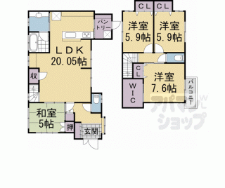 【岩倉忠在地町３５１－８貸家】