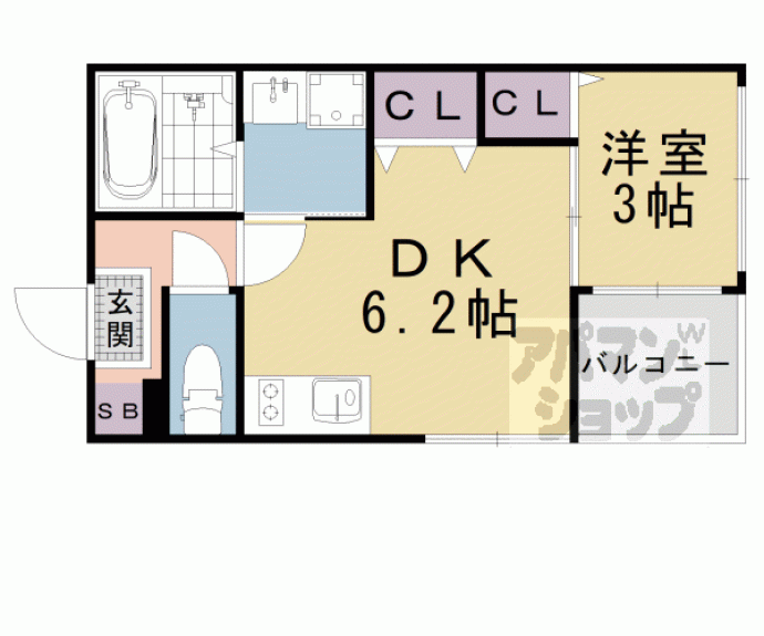 【仮称）椥辻西浦町Ａ】間取