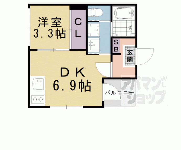 【仮称）椥辻西浦町Ａ】間取