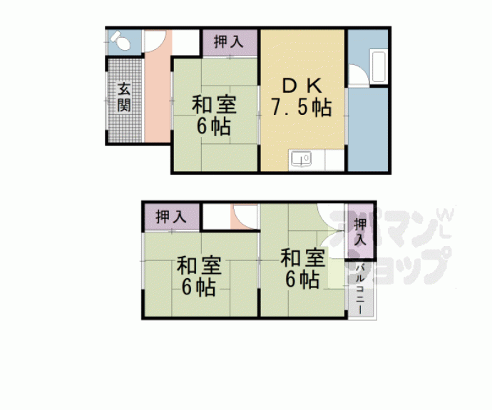 【四ノ宮小金塚貸家】間取