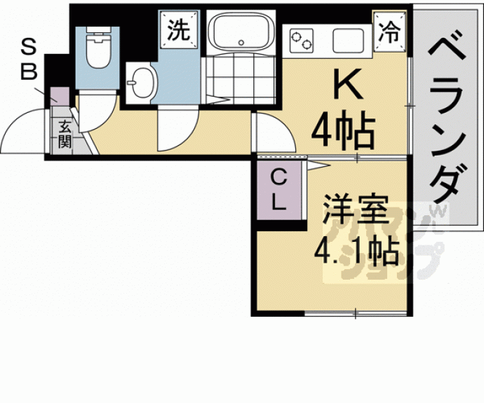 【ＧＲＡＭＭ東小野堀町Ａ棟・Ｂ棟】間取
