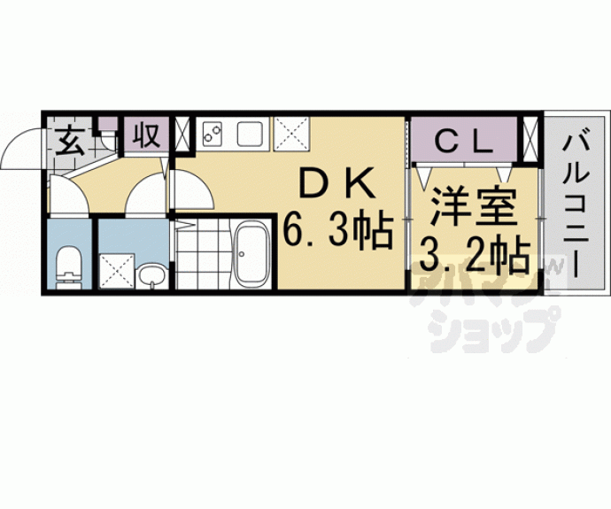【仮称）ジーメゾン小栗栖クレフィエ】間取