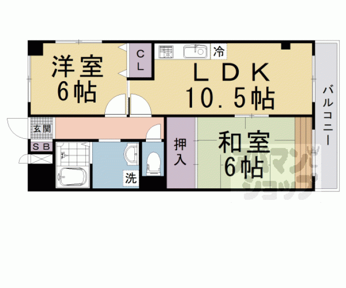 【ドエル・梅の宮館】間取