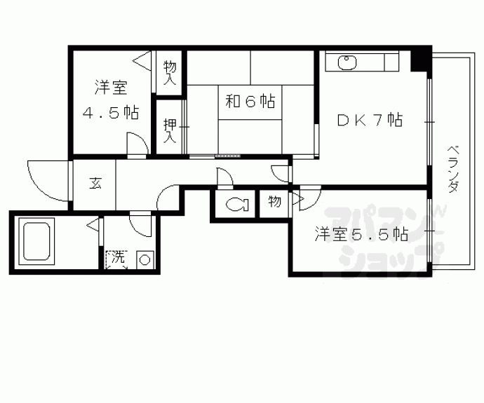 【サンマンション西京極】間取