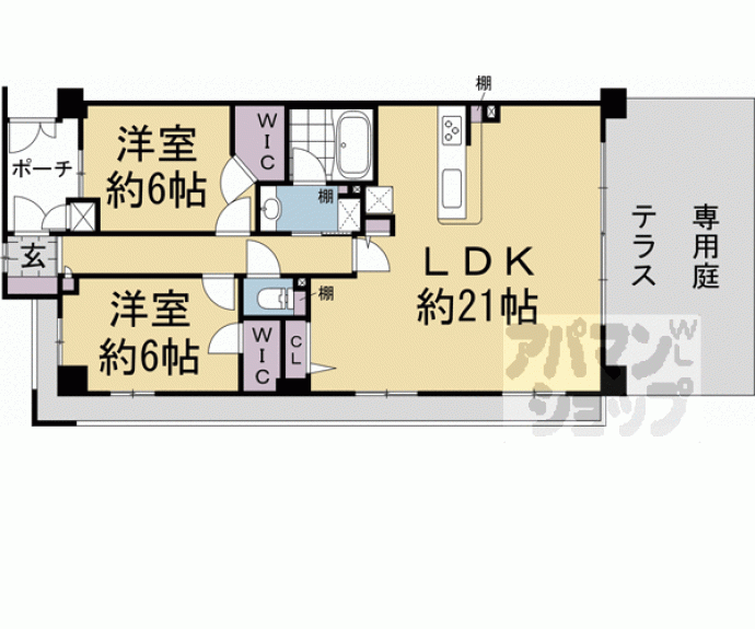 【パデシオン伏見稲荷】間取