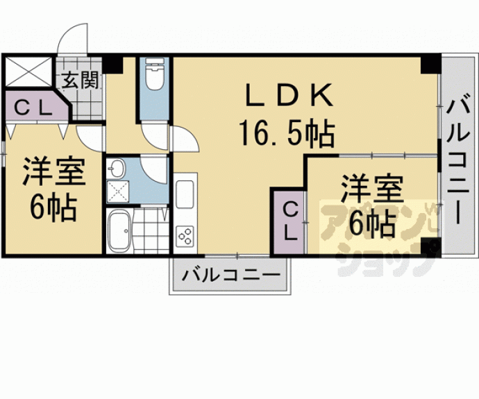 【リバーサイド・橋忠】間取
