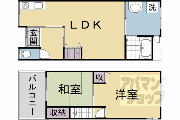 【醍醐下山口町貸家】間取